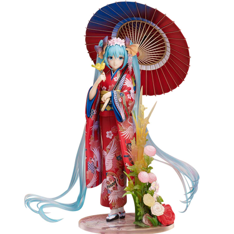 寿屋 初音未来miku手办 花色衣浴衣 和服初音 虚拟歌姬模型摆件公仔
