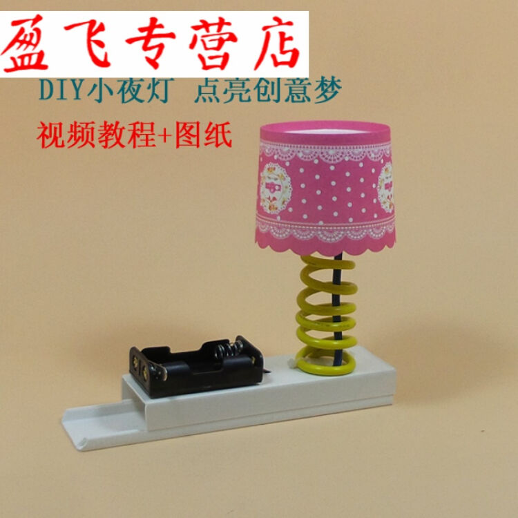小夜灯 废物利用环保子电学光学 科技小制作手工家庭作业 小台灯(材料