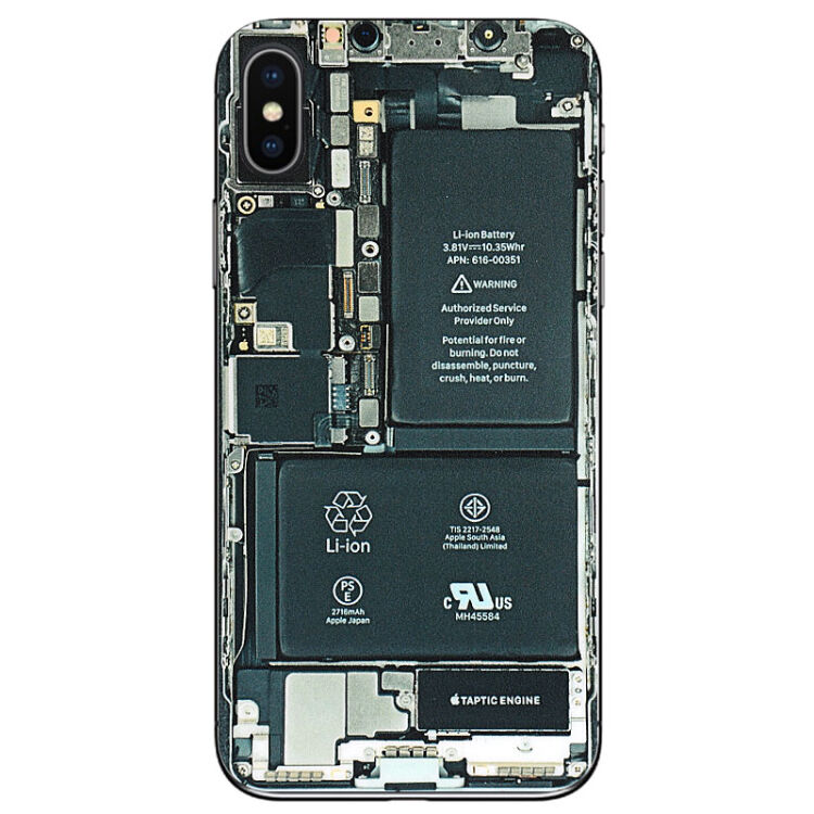 iphone6/6plus/7/7plus/x创意手机贴膜纸伪装拆机 白色 iphonex