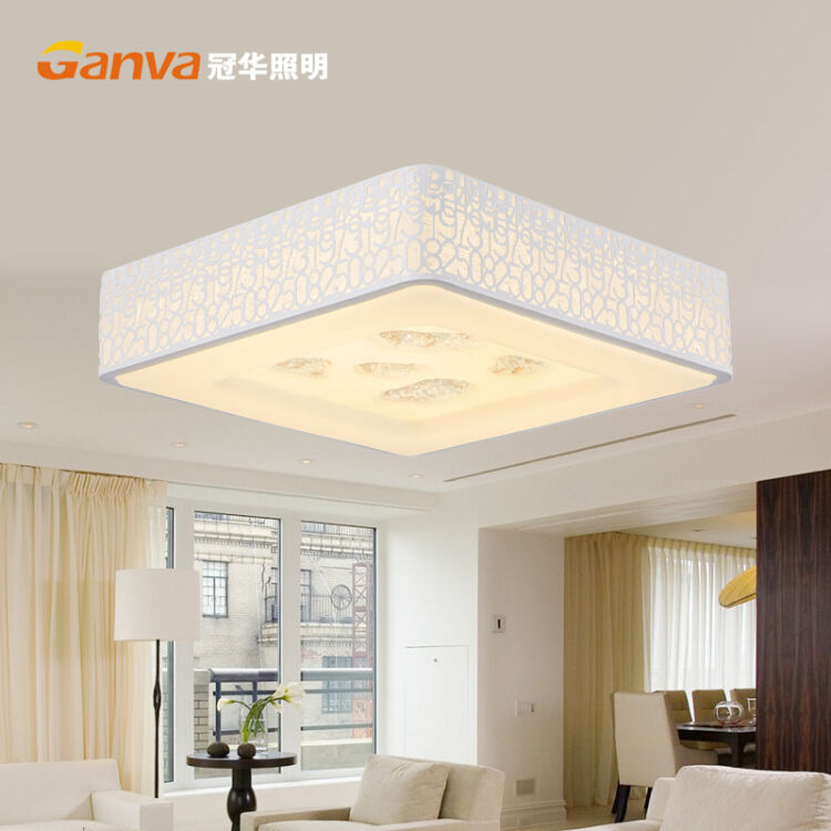 冠华照明客厅灯长方形大气 led吸顶灯卧室圆形52029 52029/5*6w