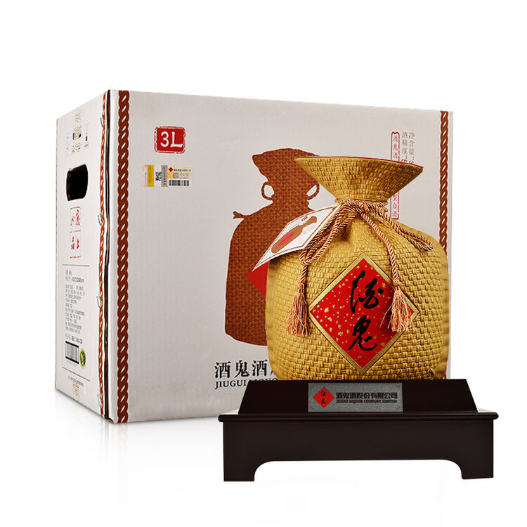 酒鬼酒 52度3l 白酒大坛 带底座 馥郁香型 洞藏酒