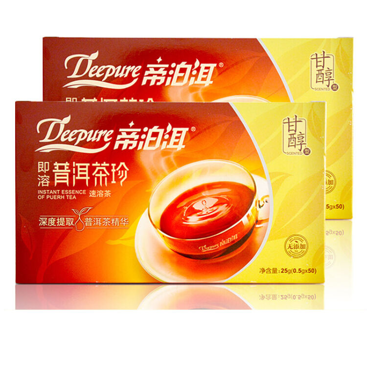 天士力帝泊洱即溶普洱茶珍 甘醇型100支 云南普洱茶熟茶 速溶茶珍新品