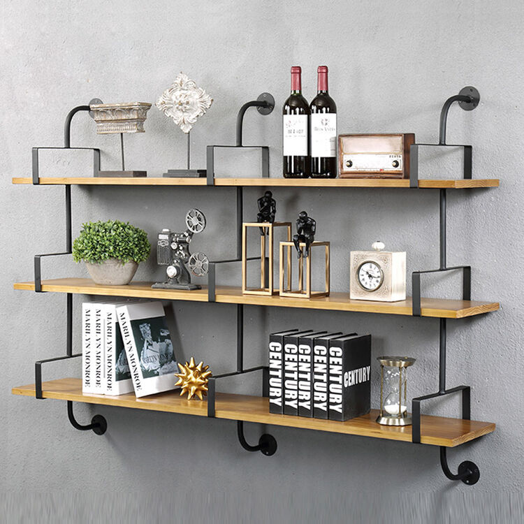 Buy Wall shelf Shelves wallhung bookshelf solid wood creative closet