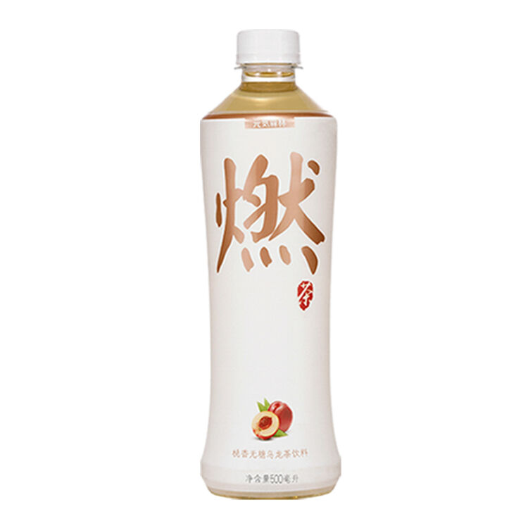 元気森林 元气森林桃香 无糖膳食纤维乌龙燃茶饮料 500ml*15瓶 整箱