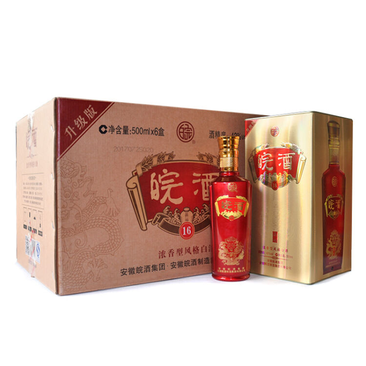 皖酒 新运皖酒16 42度 500ml*6瓶 整箱装【图片 价格 品牌 评论】