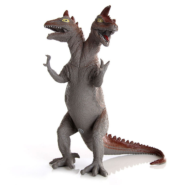 2个包邮双头恐龙玩具塑胶双头龙公仔仿真发声恐龙模型