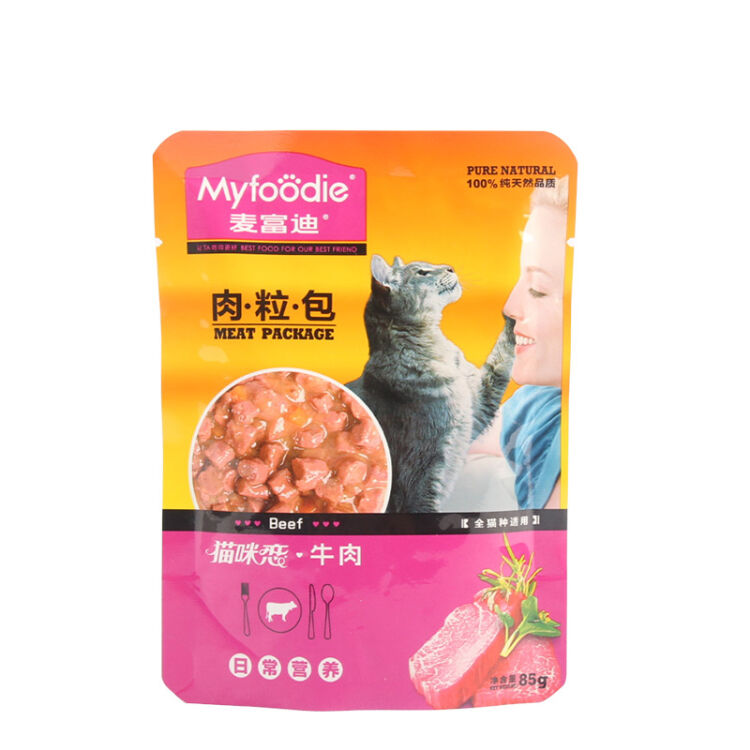 麦富迪 宠物猫湿粮罐头 肉粒包 牛肉味85g