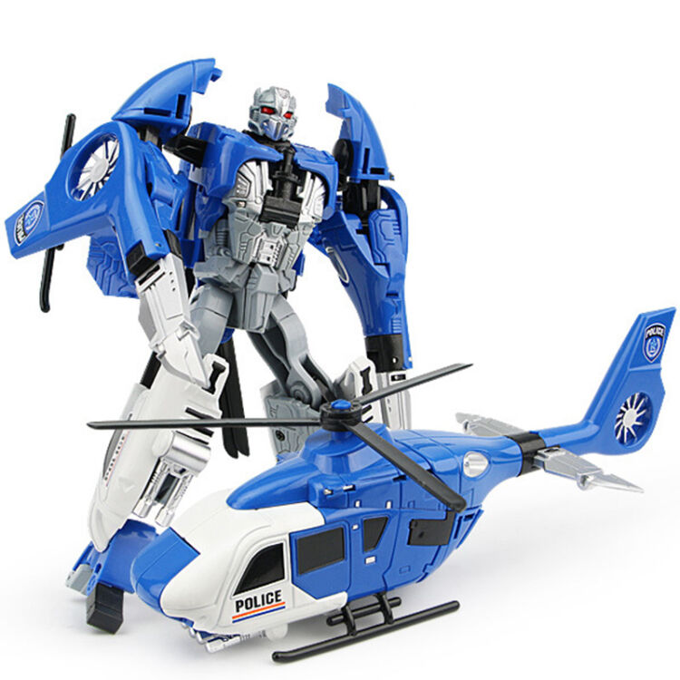 孩比特 变形战警玩具机器人金刚模型大黄蜂警车直升飞机变形汽车人