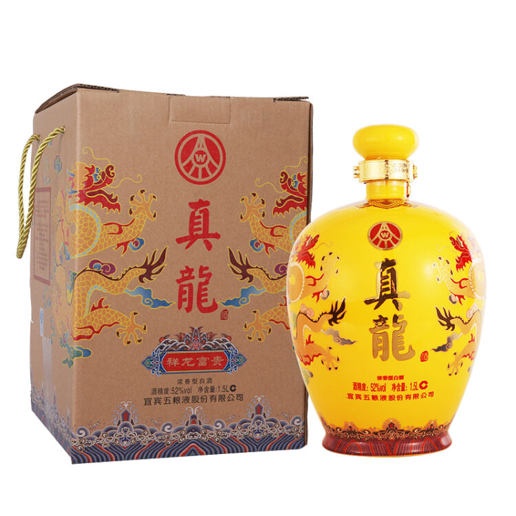 宜宾五粮液股份有限公司出品 真龙酒 52度 浓香型 大坛酒1.5l 一坛装