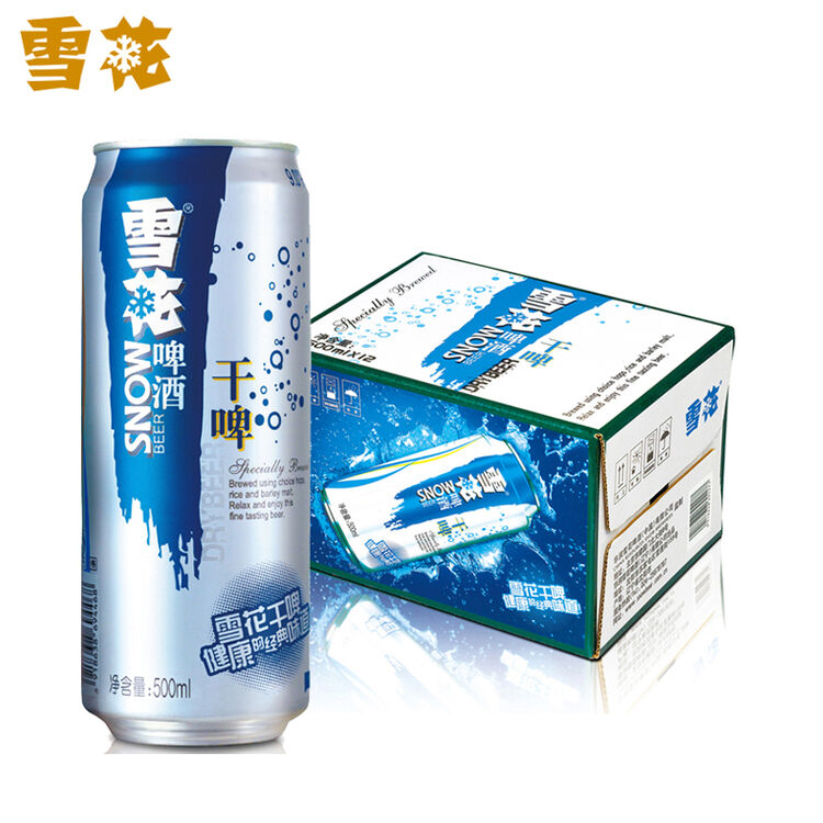雪花啤酒干啤9度500ml*12听 纸箱装【图片 价格 品牌 评论-京东