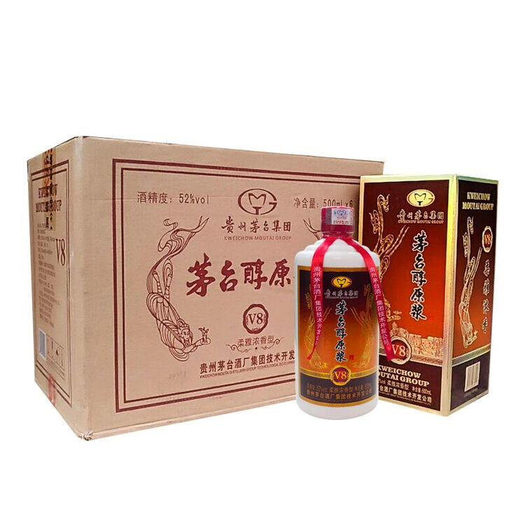 贵州茅台集团 茅台醇原浆v8 52度500ml高度白酒粮食酒