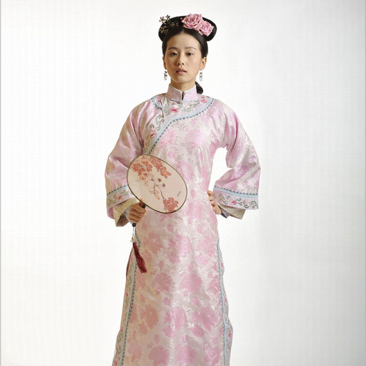 格格服旗服清朝福晋妃子绣花服装 a款 均码