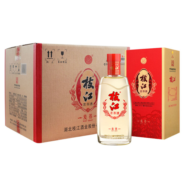 枝江42度苦荞酒 黑荞麦荞 500ml*6瓶整箱