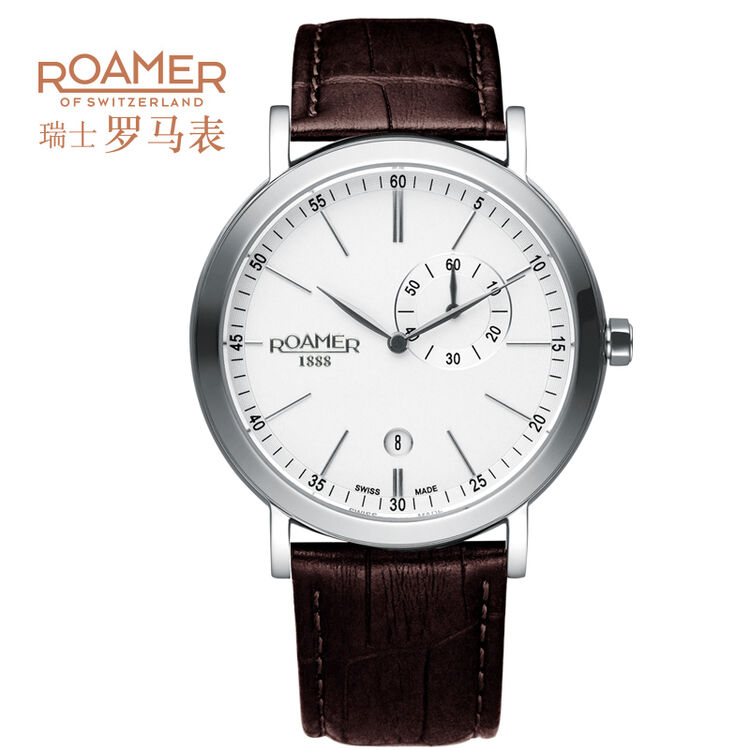 瑞士罗马表(roamer)瑞士原装进口手表 时尚腕表 皮带手表男士 石英