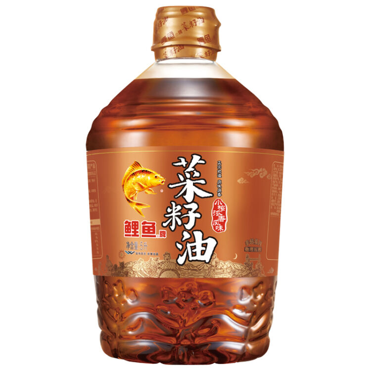 鲤鱼牌 小榨浓香风味菜籽油5l 四川菜籽油 非转基因压榨 食用油