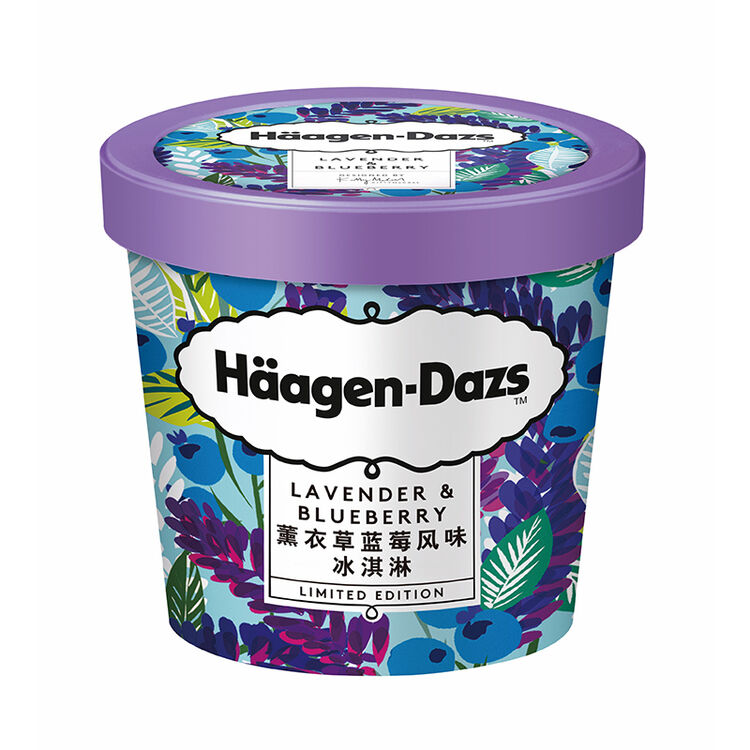 哈根达斯(haagen-dazs)冰淇淋 薰衣草蓝莓口味 100ml*