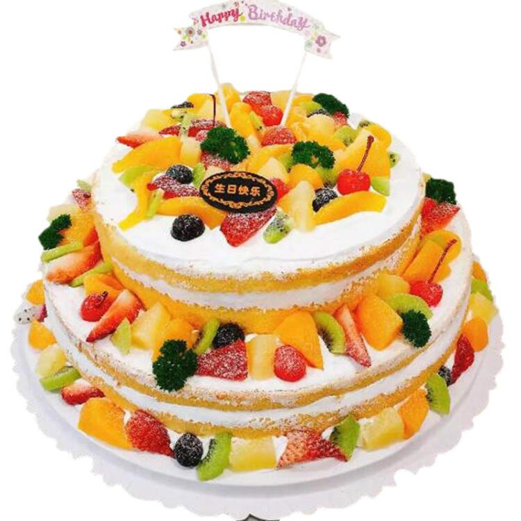 津津悦 双层生日蛋糕两层多层新鲜奶油水果蛋糕北京上海广州南京长沙