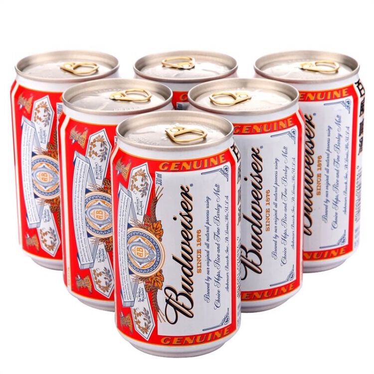 budweiser/百威啤酒330ml*24听 易拉罐装