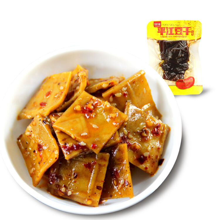 印味 湖南特产平江香干500g 传统小吃豆腐干 香辣味500g