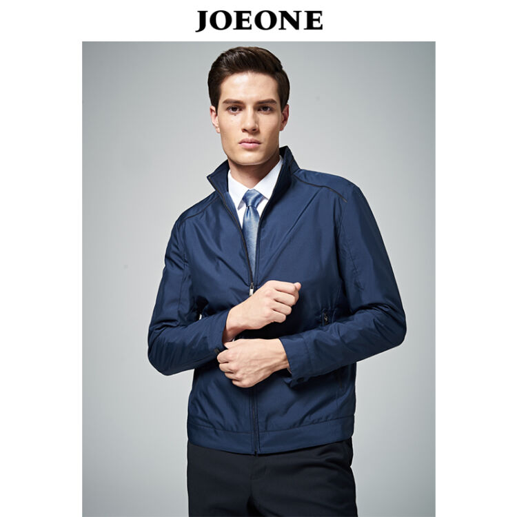 九牧王(joeone)夹克男2016秋冬新款男士青年商务休闲立领薄款夹克 jk