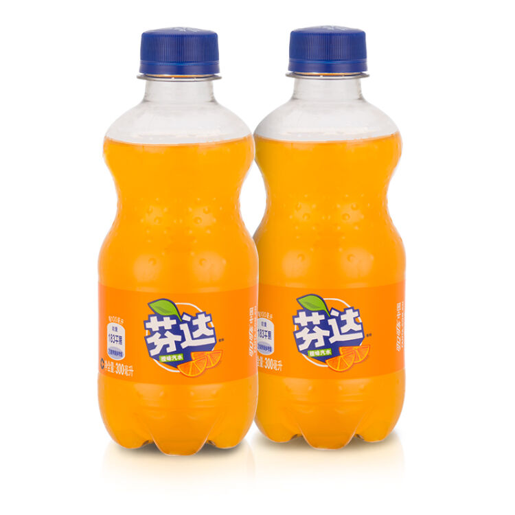 芬达fanta 橙味 橙汁 汽水饮料 碳酸饮料 300ml*24瓶整箱装