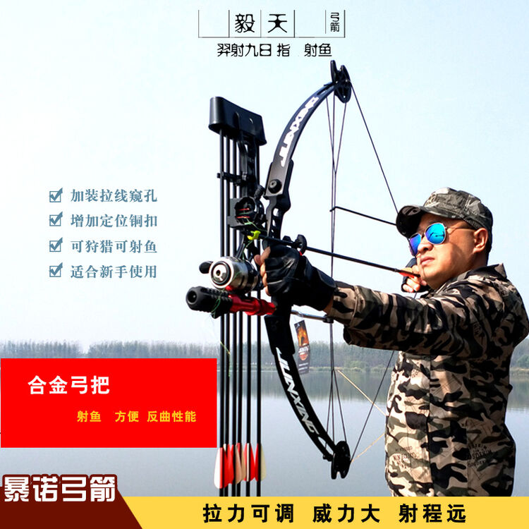 反曲弓直拉弓射击射箭弓箭狩猎弩弓箭箭头 打 弓箭竞技 射鱼弓 弹弓