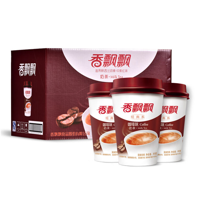 香飘飘 奶茶 咖啡味80g*30杯 杯装饮料 冲调饮品 椰果