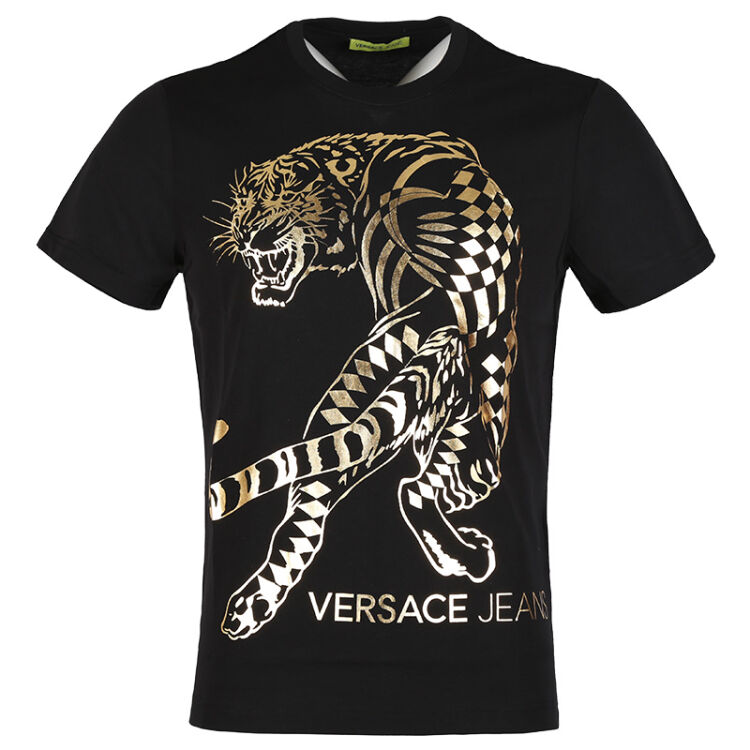 versace/范思哲男装 vj金色老虎图案圆领短袖t恤衫 b3