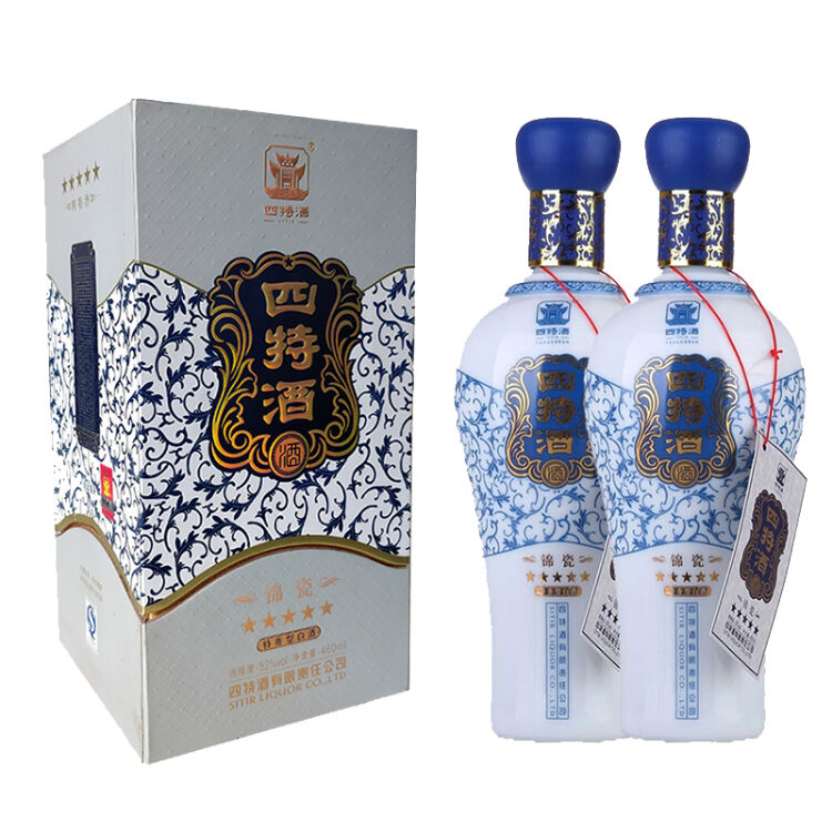 四特酒 锦瓷五星 52度 460ml (2瓶装) 特香型