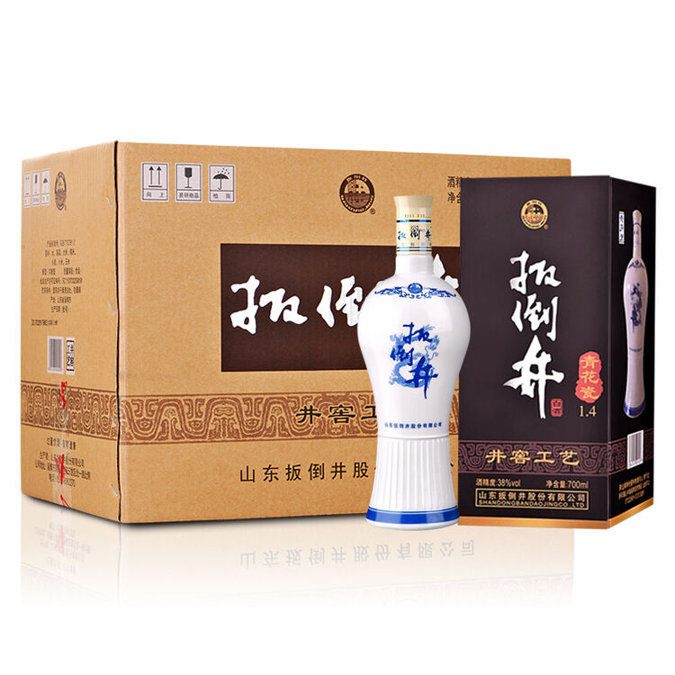 扳倒井 白酒 青花瓷 38度 700ml*6瓶 整箱装