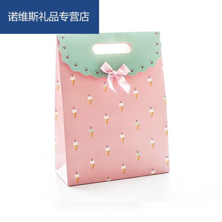 生日礼物礼品盒礼品袋自粘蝴蝶结简约纸质纸袋子礼物包装盒大号父亲节