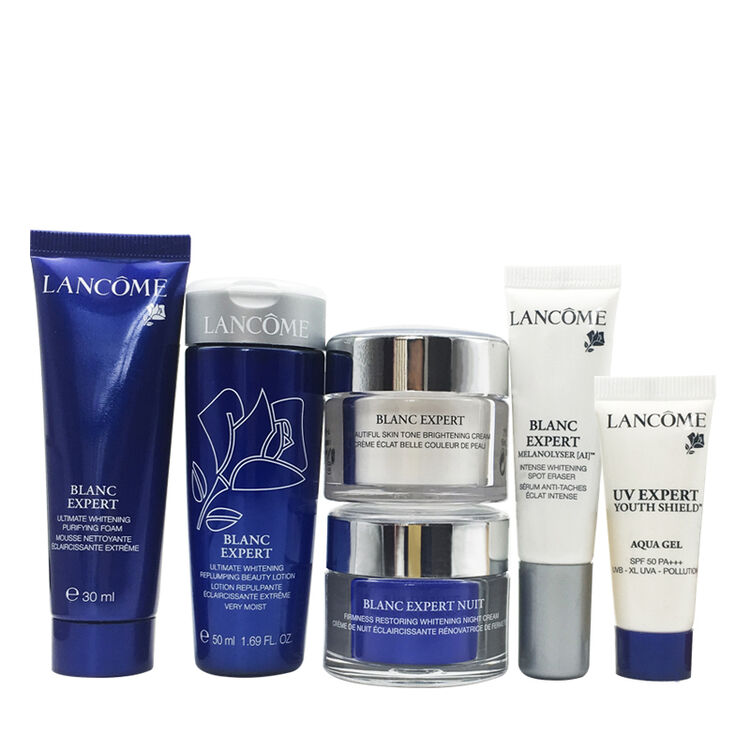 兰蔻(lancome)女士护肤套装 臻白化妆品套装旅行装 6件(洁面 水 日霜