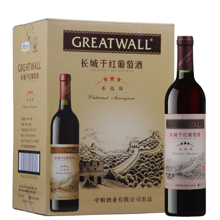 长城(greatwall)红酒 星级系列 三星赤霞珠干红葡萄酒