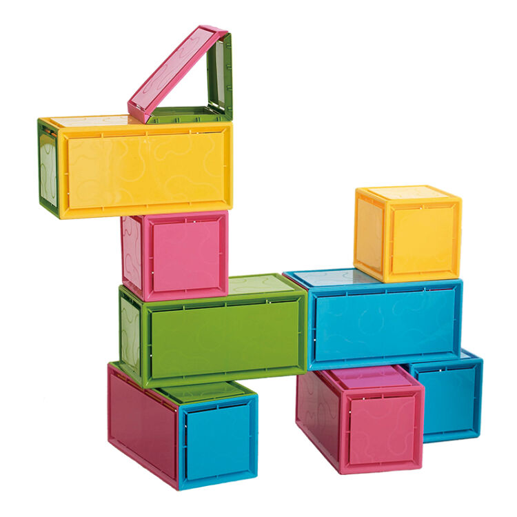 台湾weplay进口儿童塑料大颗粒积木玩具立体地面拼搭彩色68片建筑积木