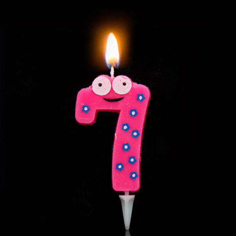 孩派 派对装饰品 蛋糕烘焙蜡烛 生日蜡烛 青蛙数字蜡烛 青蛙数字7