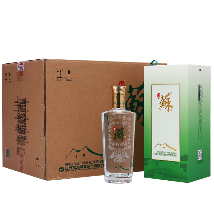 双沟苏酒绵柔型白酒42度480ml 3a级整箱6瓶装
