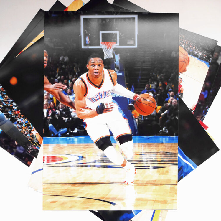 威斯布鲁克 nba韦少russell westbrook海报壁画墙纸贴画 威少 约42*29