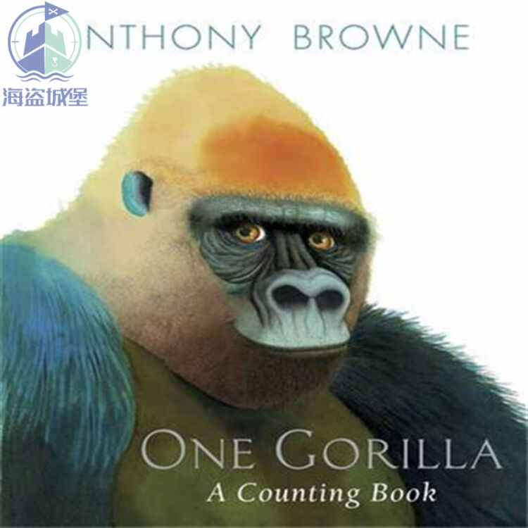 一只大猩猩数数书 英文原版 绘本 one gorilla: a counting book