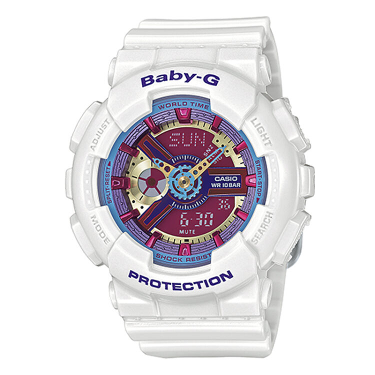 卡西欧(casio)手表 baby-g系列双显时尚运动多彩女表ba-112-7a