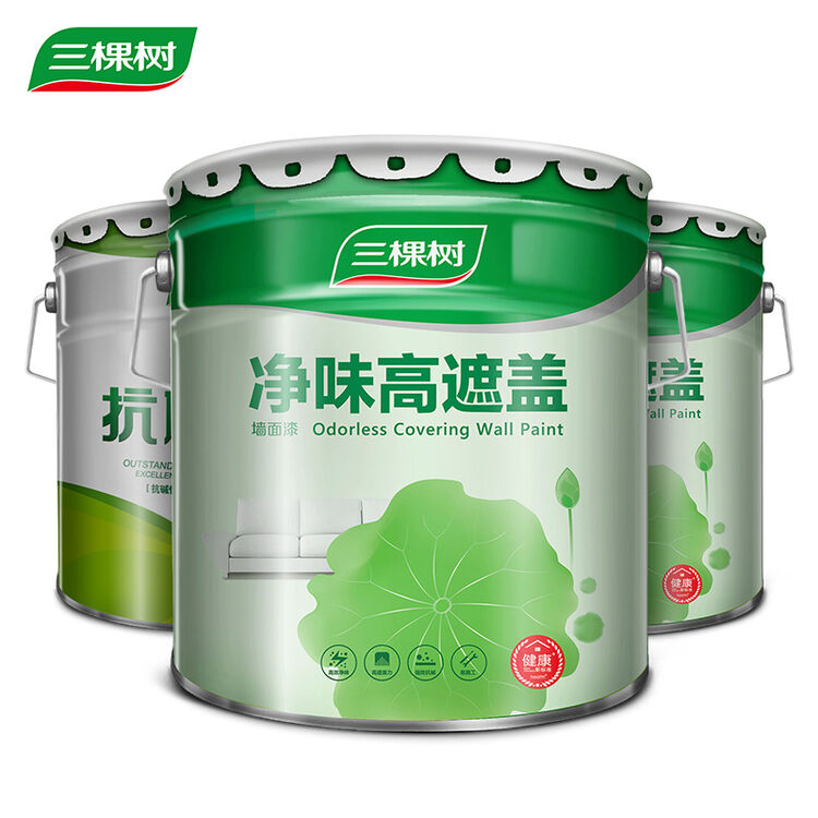 三棵树 健康  内墙乳胶漆 净味高遮盖墙面漆套装(面漆