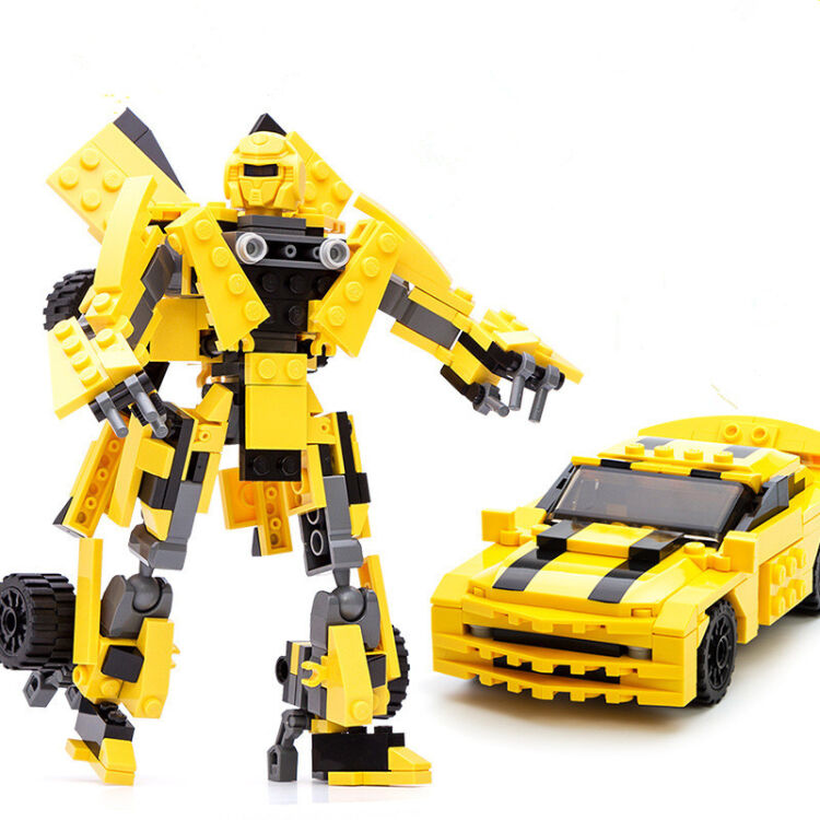 古迪变形金刚机器人兼容乐高拼装积木男孩大黄蜂汽车玩具6-8-10岁8711