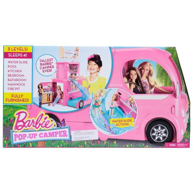 美国直邮 芭比 barbie 弹出式露营车玩具套装