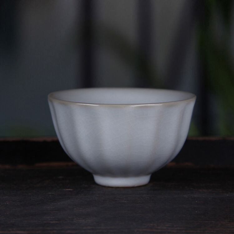 古采尼 台湾汝窑杯 汝瓷茶具 开片可养 个人杯 流水杯