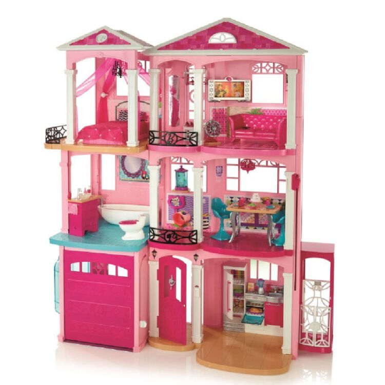 芭比娃娃梦想豪宅女孩过家家玩具礼物联排洋房别墅ffy