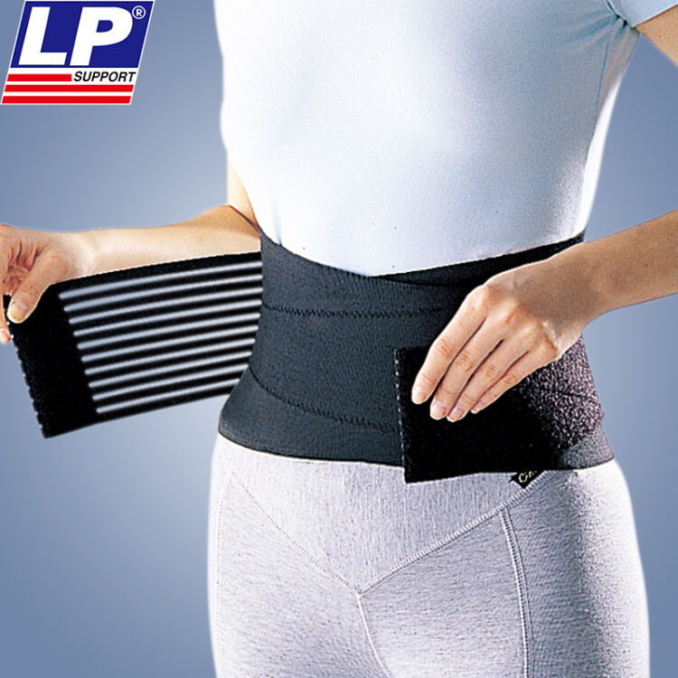lp/欧比 lp919腰部扭伤肌肉拉伤支撑条支撑型运动护腰 黑色 l/xl 腰围