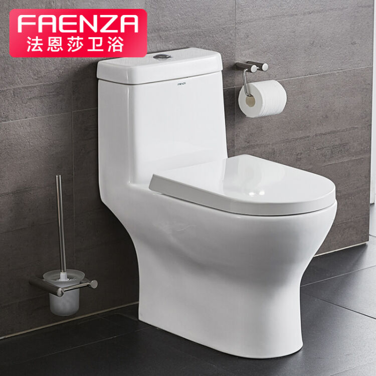 法恩莎(faenza) 虹吸式马桶 脲醛缓降盖板坐便器 350坑距节水座便器fb