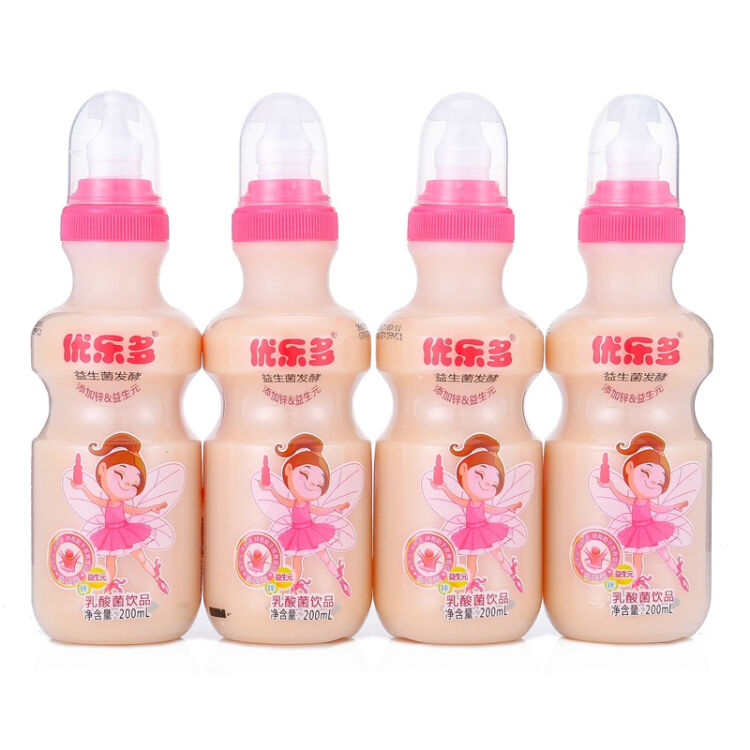 优乐多 乳酸菌饮品(女生版奶嘴装)200ml*4瓶