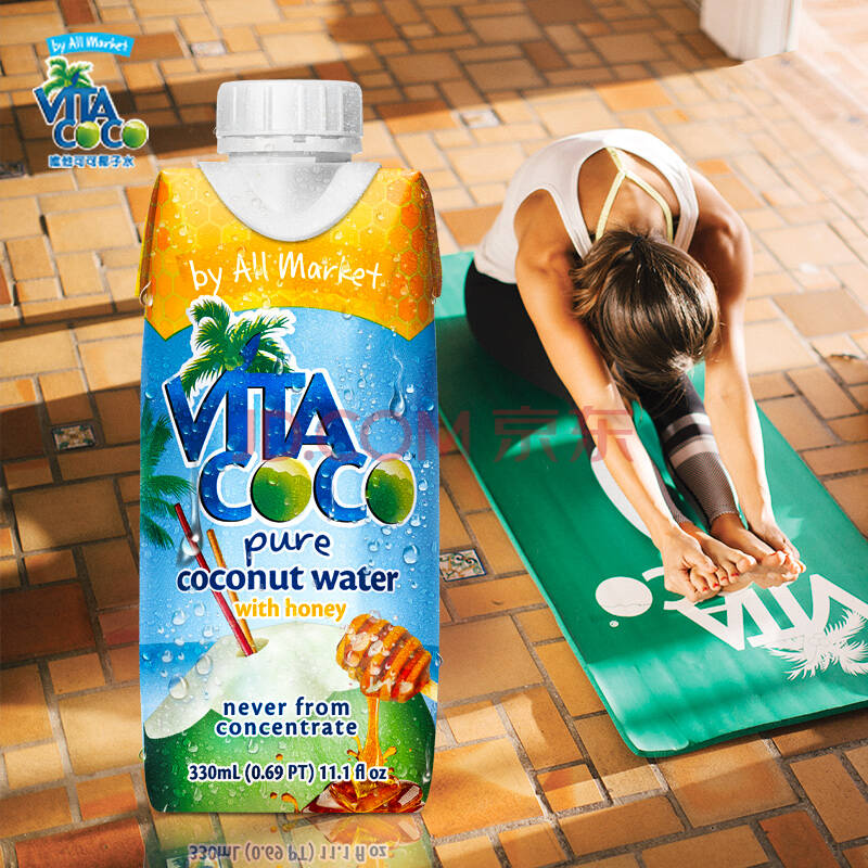 唯他可可（Vita Coco）蜂蜜味天然椰子水进口NFC果汁饮料 330ml*12瓶 整箱 *2件,降价幅度30.5%