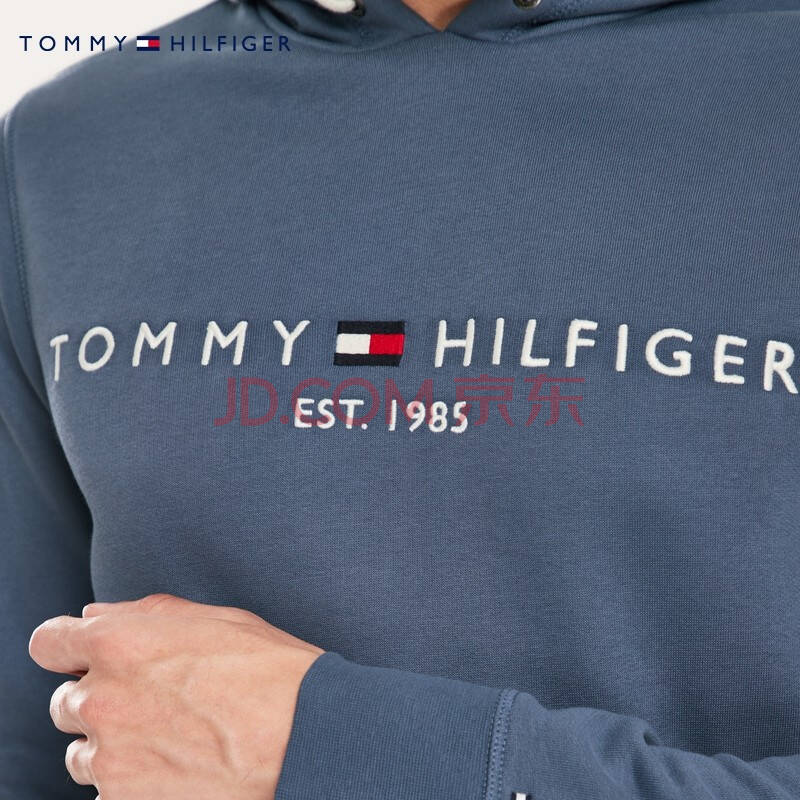 TOMMY HILFIGER 男装2019秋季套头卫衣 MW0MW11599 深蓝色CK1 S,降价幅度20%