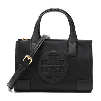 托里·伯奇 TORY BURCH 奢侈品 TB女包 织物配皮手提单肩斜挎包黑色 61057 001,降价幅度10%